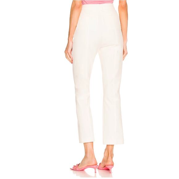Jonathan Simkhai Jesslyn Pants 2 High Rise Straight Pockets Cotton Blend NWT - Picture 3 of 7
